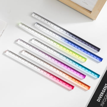 20cm Cubic Transparent Gradient Acrylic Ruler