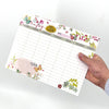 Floral Magnetic Weekly Fridge Calendar