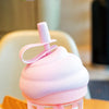 3D Ice Cream Swirl Tumbler with Straw - 500ml