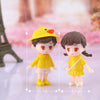 Cute Boy and Girl Miniature Figurine Set of 2