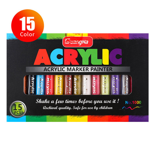 Set of 15 Vibrant Color Acrylic Marker Magic