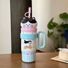 800ml Big Mac Ice Cup with Straw & Handle