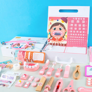 Wooden Doctor & Dentist Medical Play Set