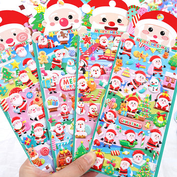 3D Puffy Merry Xmas Stickers