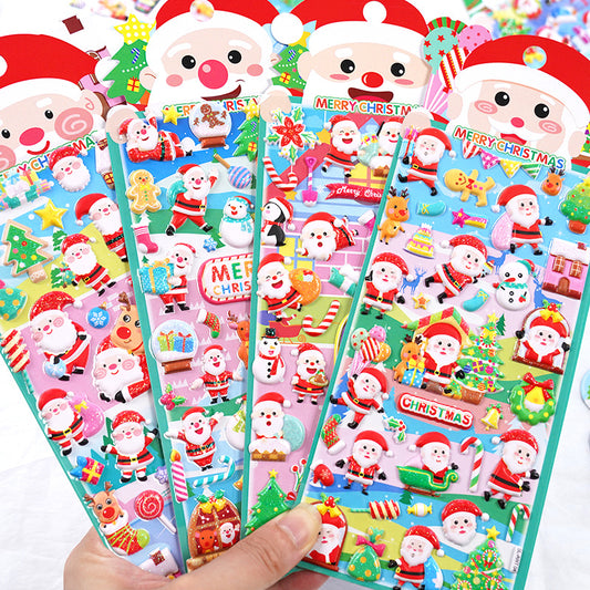 3D Puffy Merry Xmas Stickers