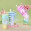 Cute Insulated Tumbler with Handle & Straw | Ice Cup - 850ml