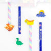 Cute 3D Dinosaur Theme Pencil Topper Eraser Set