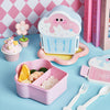 Ice Cream Shape Lunch Box with Spoon & Fork