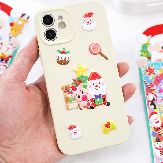 3D Puffy Merry Xmas Stickers