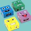 Wooden Face Change Rubik's Cube Game (Expression Puzzle)