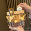 2-in-1 Kids Dual Compartment Bottle with Straws 580ml