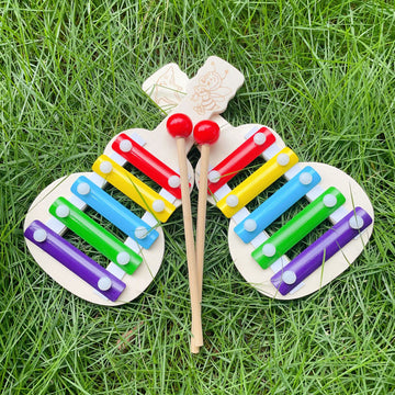 Mini Wooden Guitar Xylophone – 5-Key Musical Instrument Toy