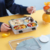 Tokyo Buffet Stainless Steel Lunch Box 4-Grid with Soup Bowl - 1000ml
