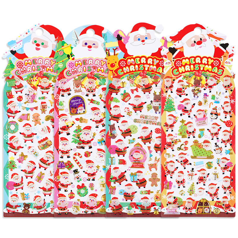 Assorted Christmas-themed resin sticker pack with Santa, tree, and gifts