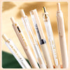 6-in-1 Aesthetic Pastel Gel Pen Set: 5 Black Gel Pens + 1 Highlighter