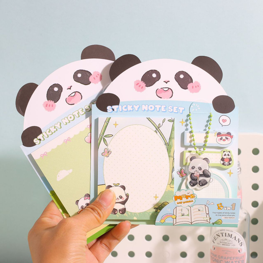 Cute Panda Puddle Sticky Notes