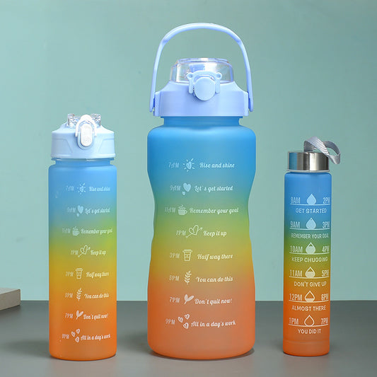 3-in-1 Hydration Bottles Set |Motivational - Time Marker | Set of 3