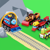 Cartoon Train DIY Building Block Toy
