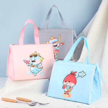 Adorable insulated kids lunch bags with cute cartoon designs