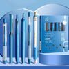 6-in-1 Aesthetic Pastel Gel Pen Set: 5 Black Gel Pens + 1 Highlighter