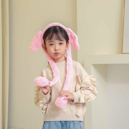 Plush Winter Moving Bunny Ear Earmuff