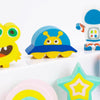 Cute 3D Space Theme Pencil Topper Erasers