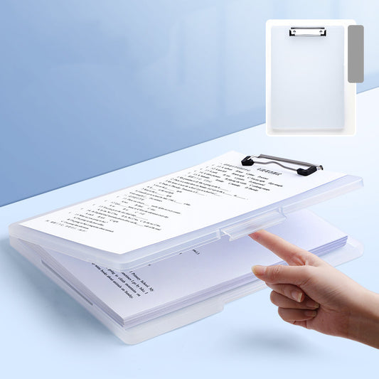 A4 Writing Clipboard Exam Pad with Storage Compartment