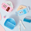 Pastel House Lunch Box with Spoon & Fork