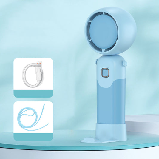 3-in-1 Portable Turbine Fan with Phone Stand | Rechargeable Neck Fan