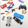 Game World Eraser Set – Big 3D Action Figure & Vehicle