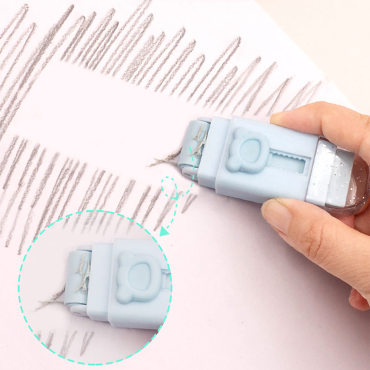 Pastel Push-Pull Eraser Set for Kids | No-Mess Roller Eraser