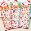 3D resin crystal shiny Christmas sticker sheets with colorful Santa and festive designs