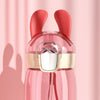 Cute 3D Rabbit Ear Sipper Cup | 550ml Pop-Up Straw Bottle for Kids