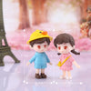 Cute Boy and Girl Miniature Figurine Set of 2
