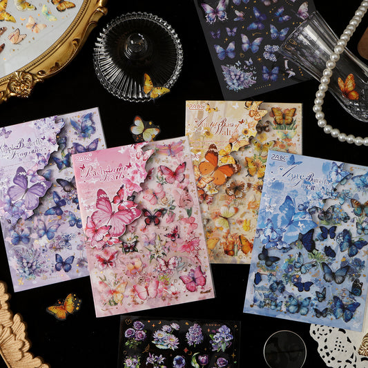 Aesthetic Floral & Butterfly Scrapbook Decor Stickers