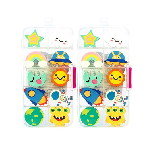 Cute 3D Space Theme Pencil Topper Erasers