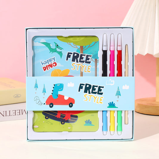 2-in-1 Scratch Art & Coloring Set