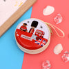 London Theme Round Zipper Coin Pouch