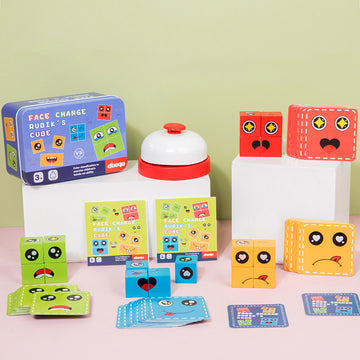 Crazy Wooden Face Change Puzzle Set