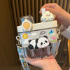 2-in-1 Kids Dual Compartment Bottle with Straws 580ml