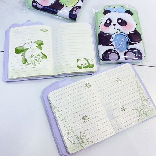 Adorable Panda Journal | Soft Plush Cover Notebook