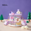 2-in-1 Kids Dual Compartment Bottle with Straws 580ml