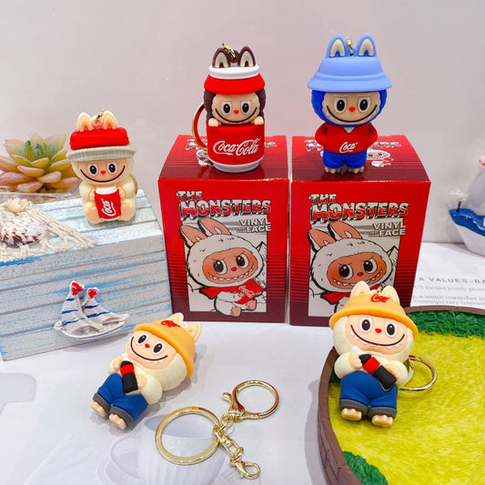 Coca-Cola Themed Cartoon Keychains
