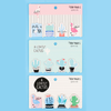 Cactus & Flamingo Magnetic Bookmarks Set of 4Pcs