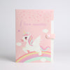 Magical Unicorn File Folder ✨ | Secure Push Lock & A4 Storage
