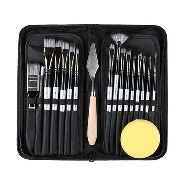 19-Piece Premium Artist Paint Brush Set