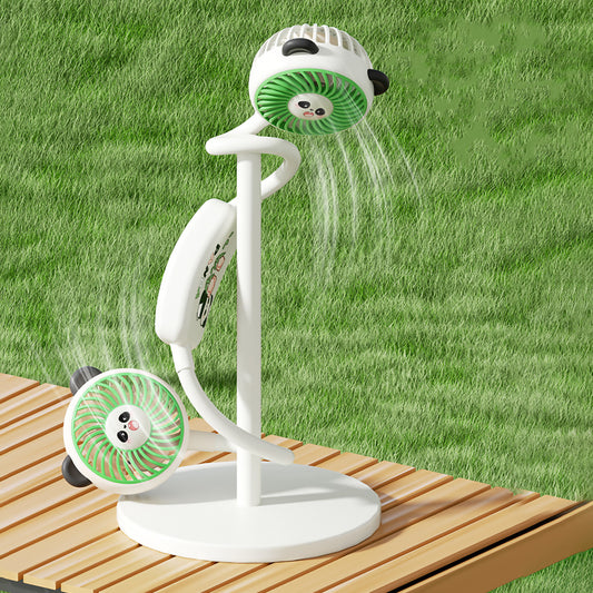 Adorable Panda Wearable Dual Head Neck Fan