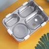 Tokyo Buffet Stainless Steel Lunch Box 4-Grid with Soup Bowl - 1000ml