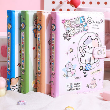 Adorable Kitten Pocket Notebook with Magnetic Closure