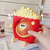 Fast Food Fun: French Fries & Hamburger USB Fan with Built-in Phone Holder